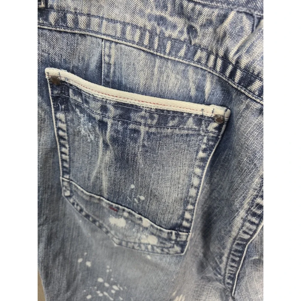 Heritage America Denim Distillery Shorts W50 Bleach Splatter Distressed Denim